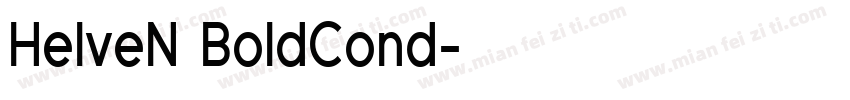 HelveN BoldCond字体转换